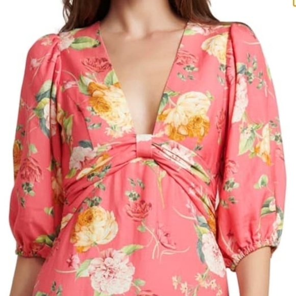 EVER New Floral Linen Blend Dress - Picture 8 of 16